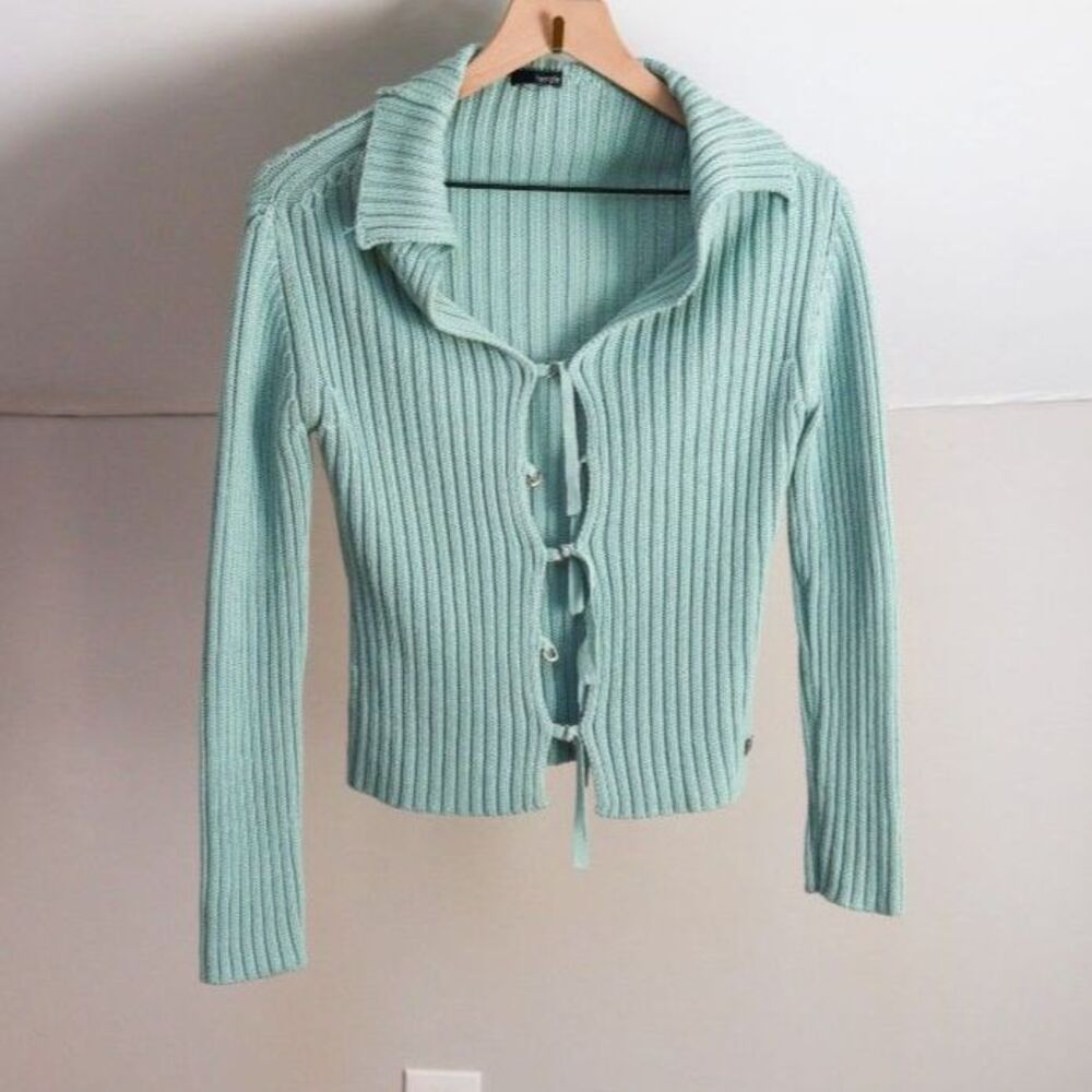 Y2K Kenzie Long Sleeve Ribbed Cardigan Small/Medium